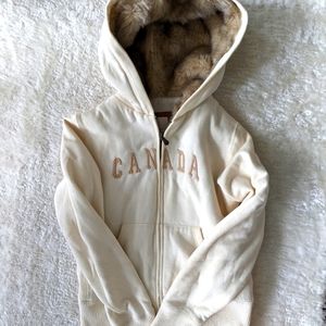 Canada Jacket with Faux Fur Trim